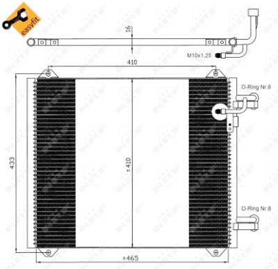 Condensador, ar condicionado NRF 35362