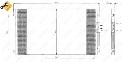Condensador, ar condicionado NRF 35383