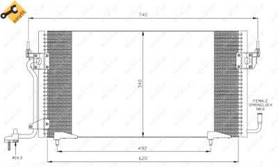 Condensador, ar condicionado NRF 35439