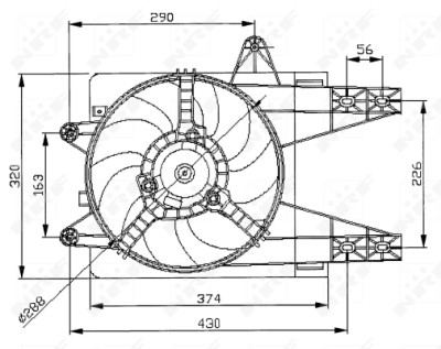 Ventilador, refrigeração do motor