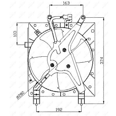 Ventilador, refrigeração do motor