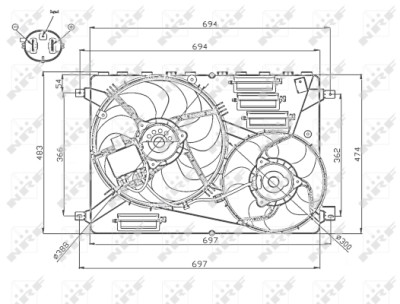 Ventilador, refrigeração do motor