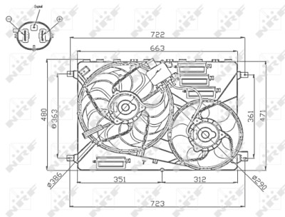 Ventilador, refrigeração do motor