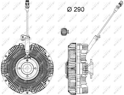 Embraiagem, ventilador do radiador