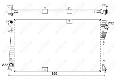 Radiador, refrigeração do motor NRF 53123