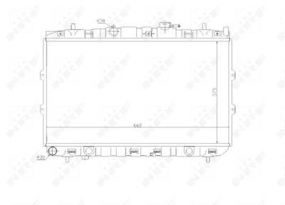 Radiador, refrigeração do motor NRF 53819