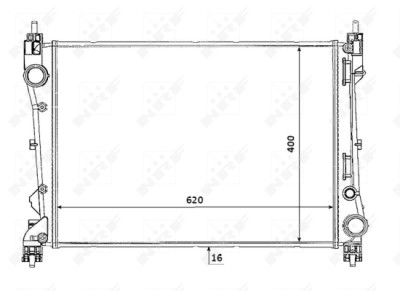 Radiador, refrigeração do motor NRF 53935