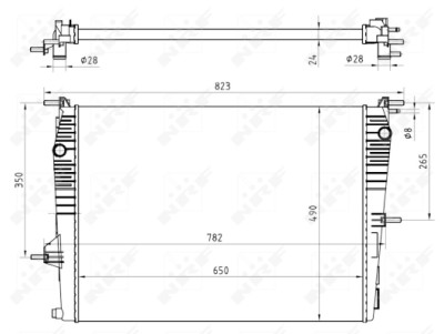 Radiador, refrigeração do motor NRF 53965