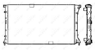 Radiador, refrigeração do motor NRF 58331