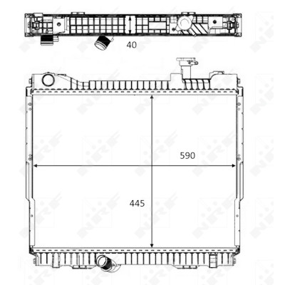 Radiador, refrigeração do motor NRF 58484