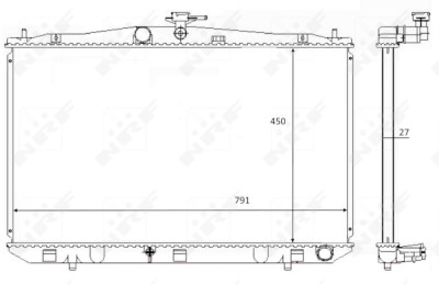 Radiador, refrigeração do motor NRF 59081