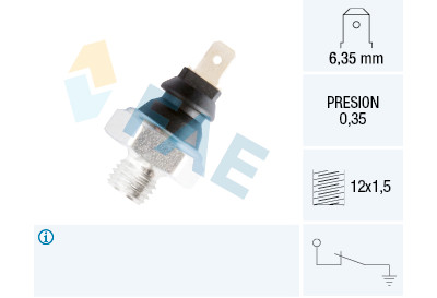 Interruptor de controle de pressão de óleo FAE 1.1200