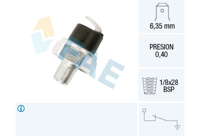Interruptor de controle de pressão de óleo FAE 11730