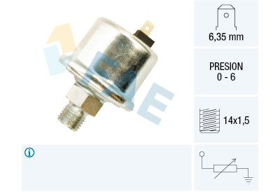 Sensor, pressão do óleo