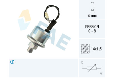 Sensor, pressão do óleo