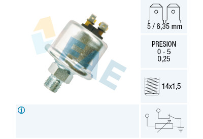 Sensor, pressão do óleo