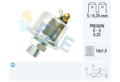 Sensor, pressão do óleo