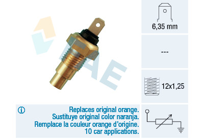 Sensor de temperatura do líquido de arrefecimento FAE 31520