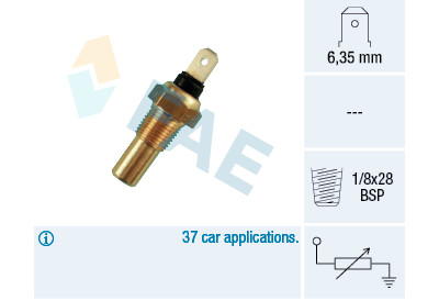 Sensor de temperatura do líquido de arrefecimento FAE 316/30