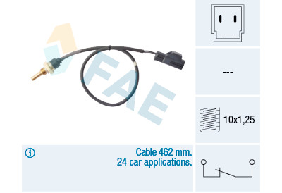 Sensor, temperatura do líquido de refrigeração