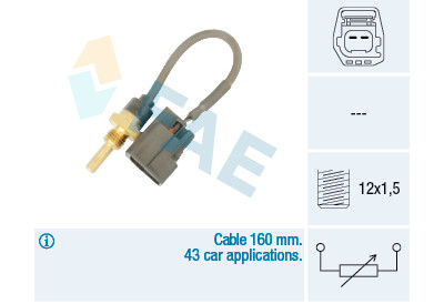 Sensor de temperatura do líquido de arrefecimento FAE 32425
