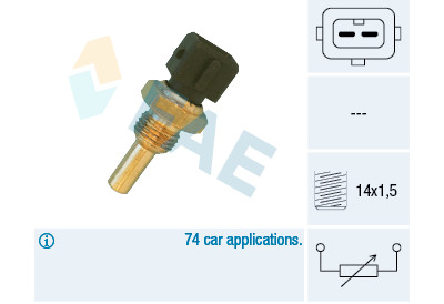 Sensor, temperatura do líquido de refrigeração