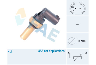 Sensor de temperatura do líquido de arrefecimento FAE 32710