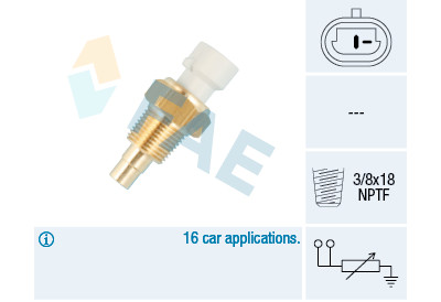 Sensor, temperatura do líquido de refrigeração