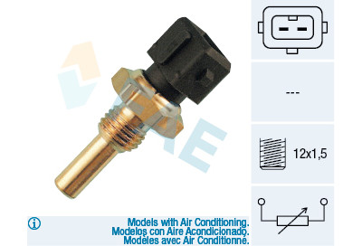 Sensor, temperatura do líquido de refrigeração