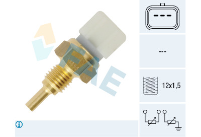 Sensor, temperatura do líquido de refrigeração