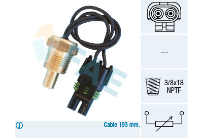 Sensor, temperatura do líquido de refrigeração