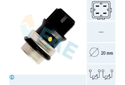 Sensor de temperatura do líquido de arrefecimento FAE 33640