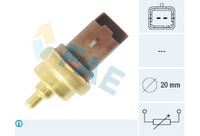 Sensor de temperatura do líquido de arrefecimento FAE 33708