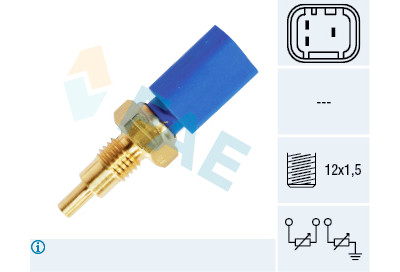 Sensor, temperatura do líquido de refrigeração