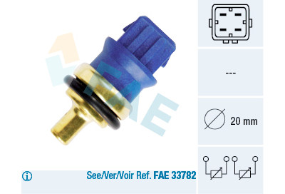 Sensor, temperatura do líquido de refrigeração