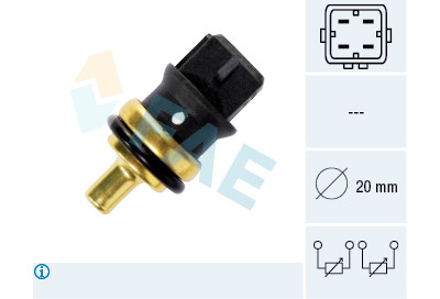 Sensor de temperatura do líquido de arrefecimento FAE 33785