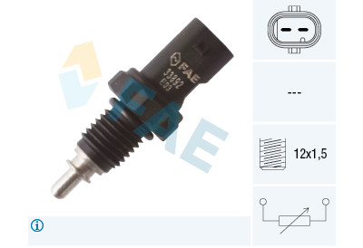 Sensor, temperatura do líquido de refrigeração