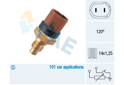 Sensor de temperatura do líquido de arrefecimento FAE 341-00