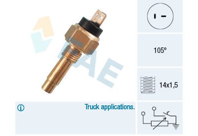 Sensor, temperatura do líquido de refrigeração