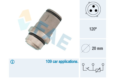 Sensor, temperatura do líquido de refrigeração