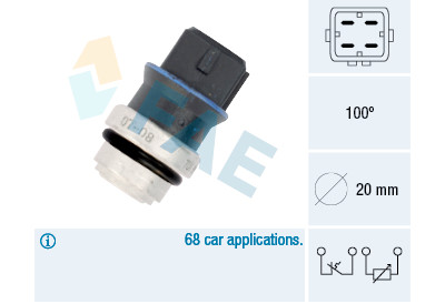 Sensor, temperatura do líquido de refrigeração