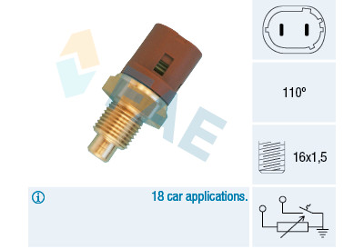 Sensor, temperatura do líquido de refrigeração