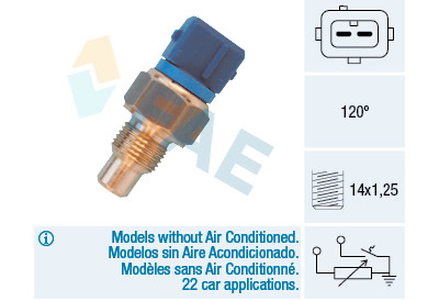 Sensor de temperatura do líquido de arrefecimento FAE 34460