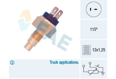 Sensor, temperatura do líquido de refrigeração
