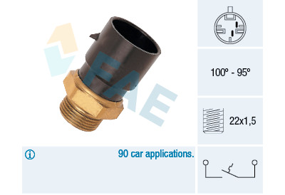 Interruptor de temperatura, ventilador do radiador FAE 36190