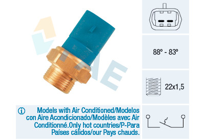 Interruptor de temperatura, ventilador do radiador FAE 36260