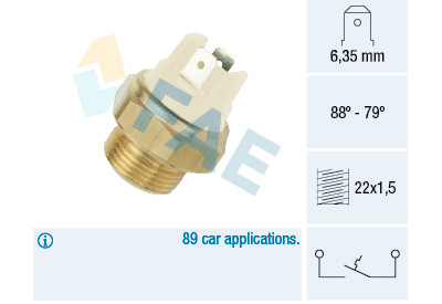 Interruptor de temperatura, ventilador do radiador FAE 370/40