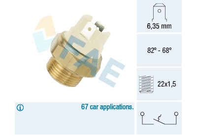 Interruptor de temperatura, ventilador do radiador FAE 370/50