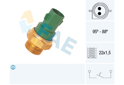 Interruptor de temperatura, ventilador do radiador FAE 37240