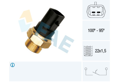 Interruptor de temperatura, ventilador do radiador FAE 37280